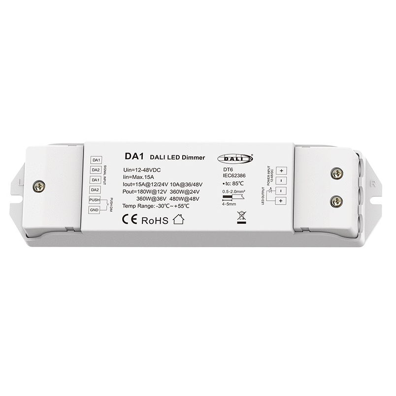 DA1 1 Channel 15A DT6 Constant Voltage DALI LED Dimmer 1 Channel 15A DT6 Constant Voltage DALI LED Dimmer