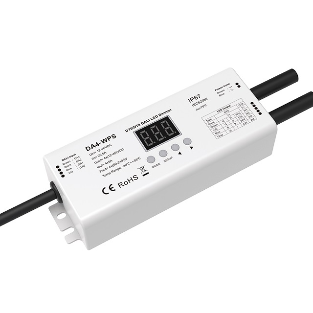 DA4-WPS 4 Channel 5A DT6 DT8 IP67 CV DALI LED Dimmer 4 Channel 5A DT6 DT8 IP67 CV DALI LED Dimmer