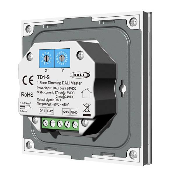 TD1-S 1 Zone Wall Mounted DALI Control Touch Panel 1 Zone Wall Mounted DALI Control Touch Panel