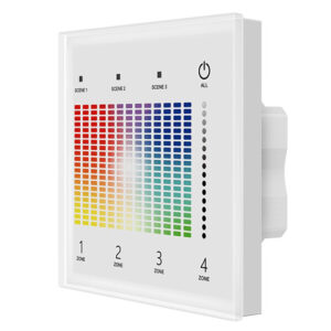 4 Zones Wall Mounted RGB DALI Lighting Control Panel