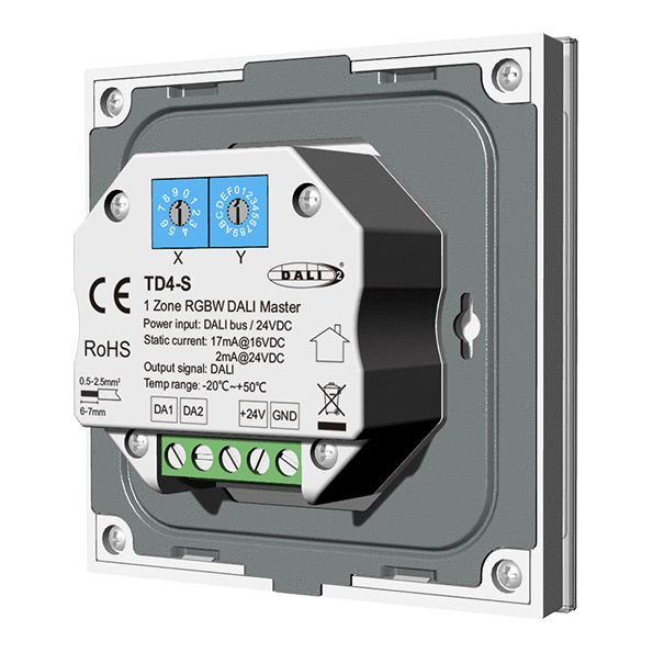 TD4-S 1 Zone Wall Mounted Control RGBW DALI Touchpanel 1 Zone Wall Mounted Control RGBW DALI Touchpanel