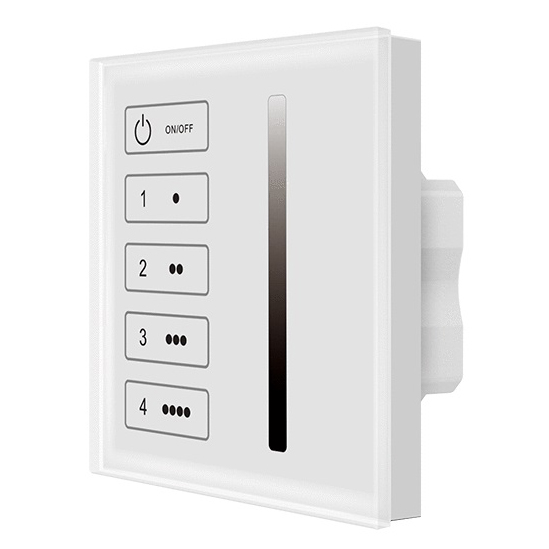 TL4-1D 1 or 4 Zone Wall Mounted Touch DALI Panel 1 or 4 Zone Wall Mounted Touch DALI Panel