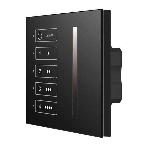 1 or 4 Zone Wall Mounted Touch DALI Panel