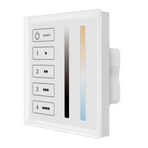 1 or 4 Zone Wall Mounted CCT Touch DALI Panel