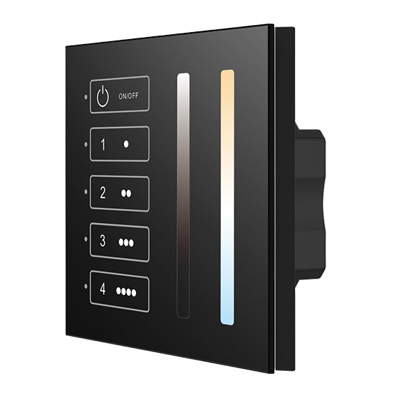 1 or 4 Zone Wall Mounted CCT Touch DALI Panel